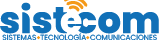 Logotipo de SISTECOM, soluciones para sitios web y comercio electrónico.